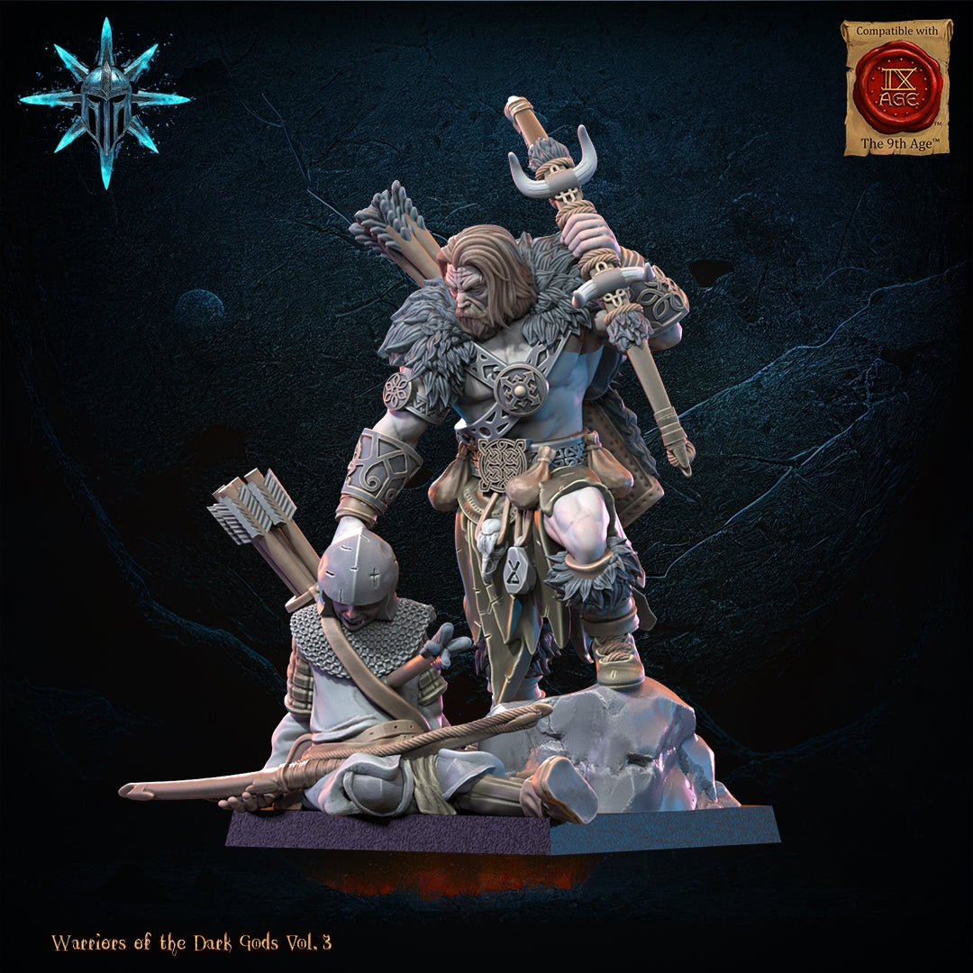 28mm Barbarian Chief with Bow