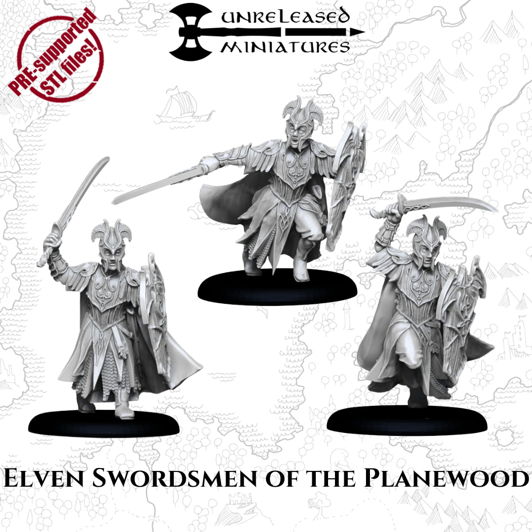 28mm Elven Swordsmen of the Planewood