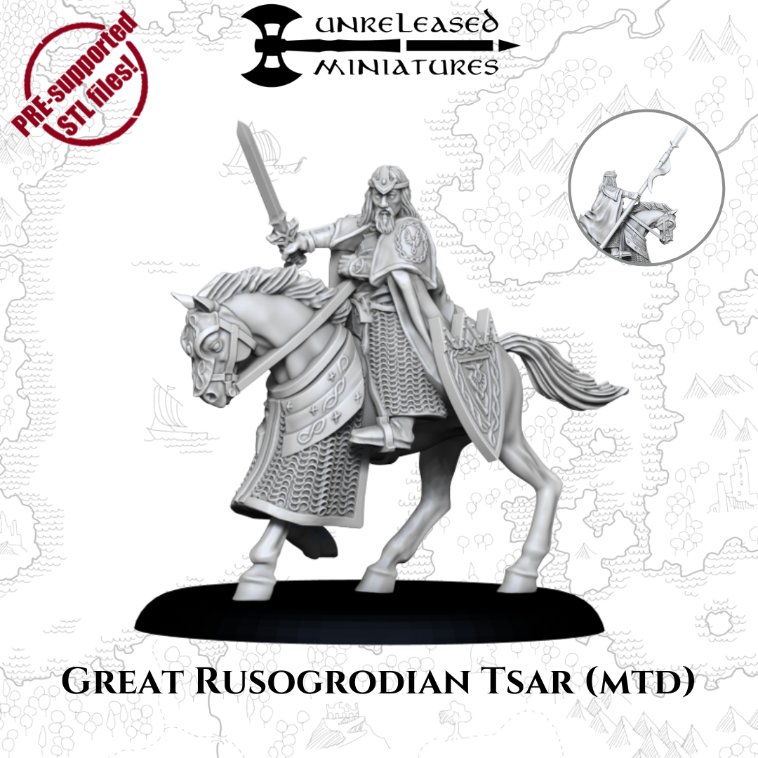 28mm Great Rusogrodian Tsar Mounted