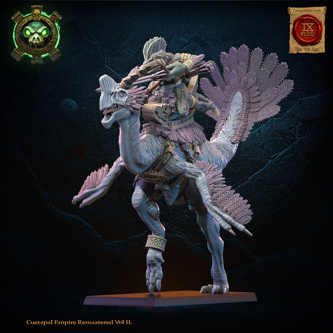 28mm Tocih, Cuetzpalli Heroine on Oviraptor