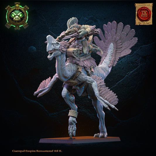 28mm Tocih, Cuetzpalli Heroine on Oviraptor
