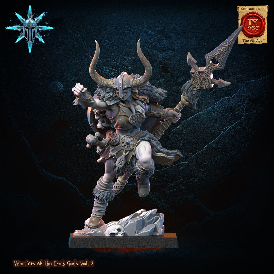 28mm Barbarian Chief with Spear