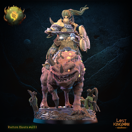 28mm Volnir, the Creeper, on Rotten Beast