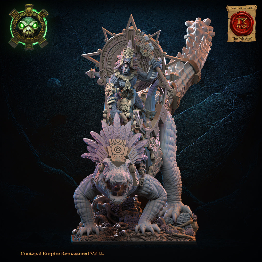 28mm Citlallicue, Cipactli Heroine on Deinosuchus