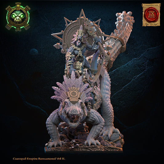 28mm Citlallicue, Cipactli Heroine on Deinosuchus