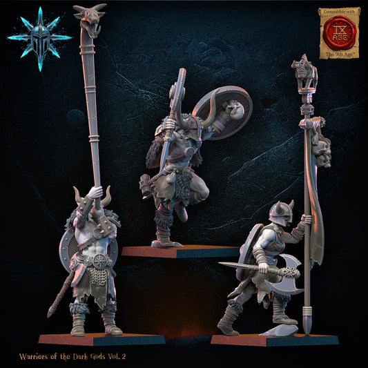 28mm Barbarian Command with Axes