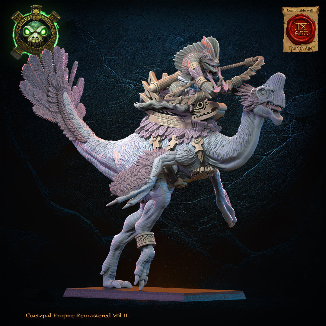 28mm Tocih, Cuetzpalli Heroine on Oviraptor