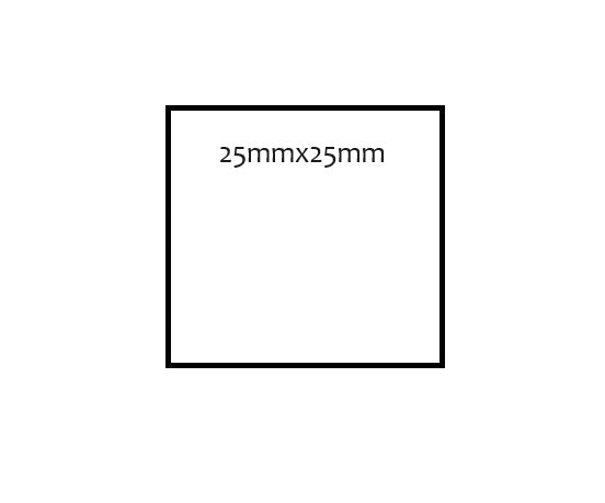 25 x 25mm Square