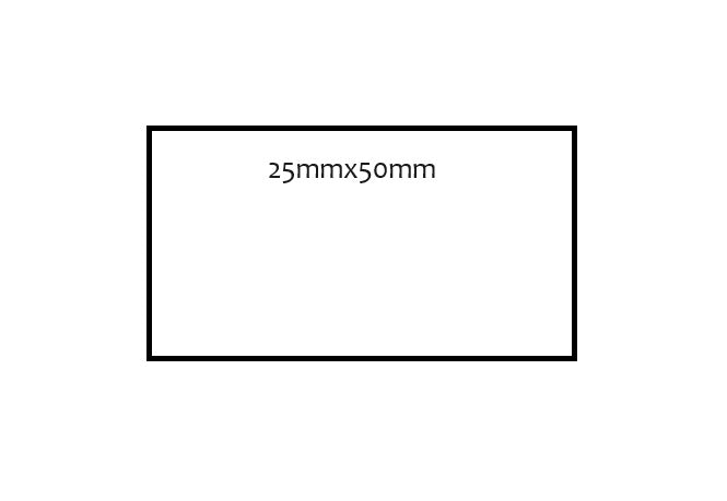 25 x 50mm Rectangle