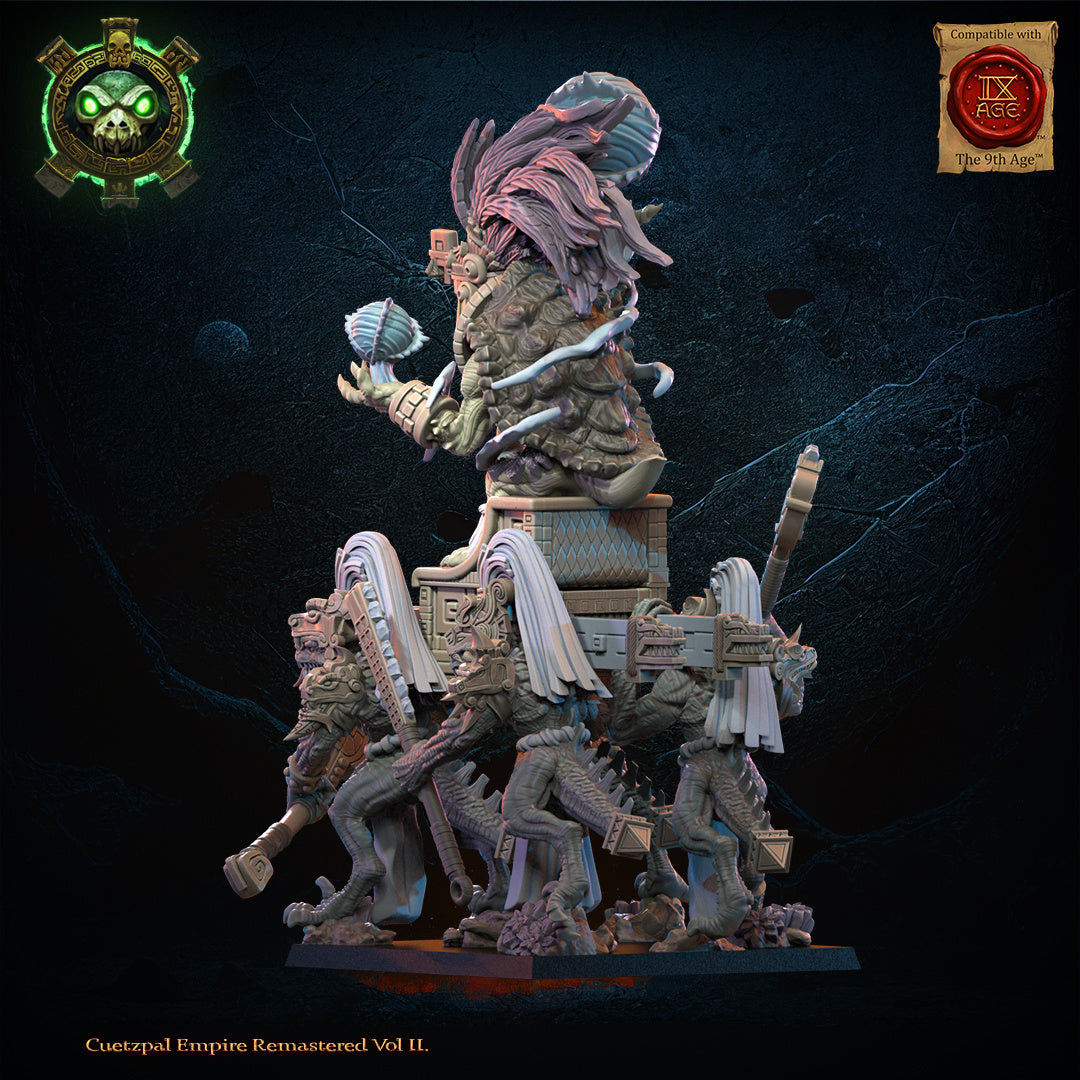 28mm Tezcatlipoca, the Living God on Palanquin