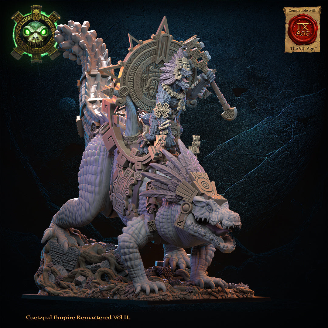 28mm Citlallicue, Cipactli Heroine on Deinosuchus