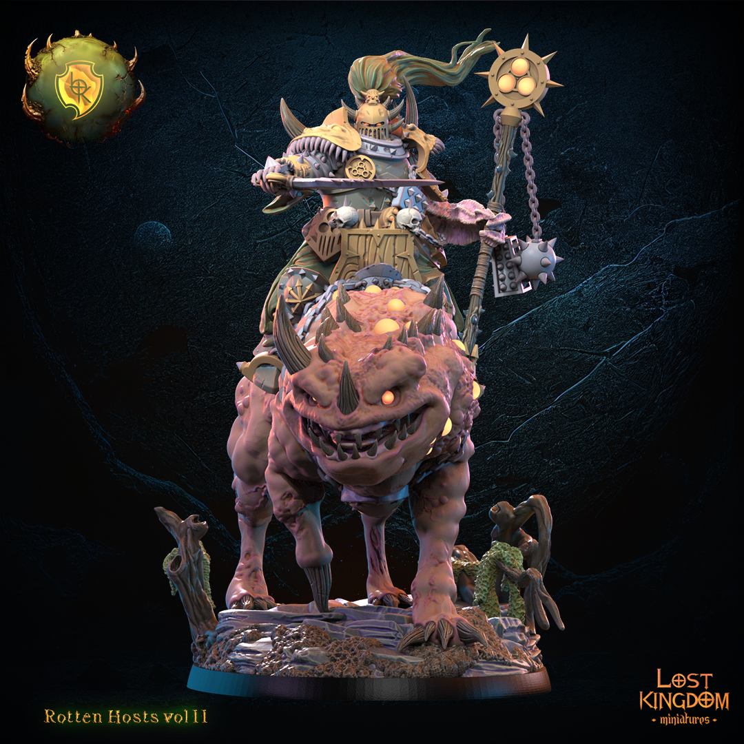 28mm Volnir, the Creeper, on Rotten Beast