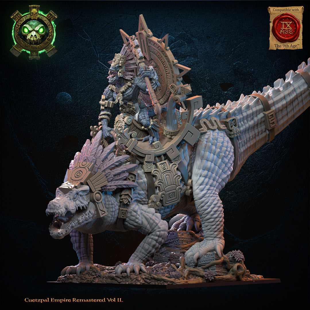 28mm Citlallicue, Cipactli Heroine on Deinosuchus