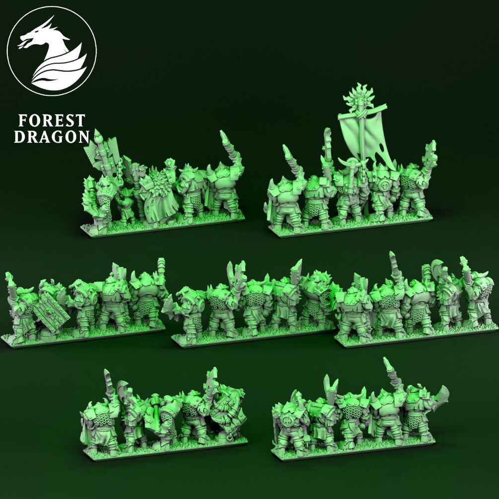 Orcs & Goblins - 10mm Heavy Orc Warriors