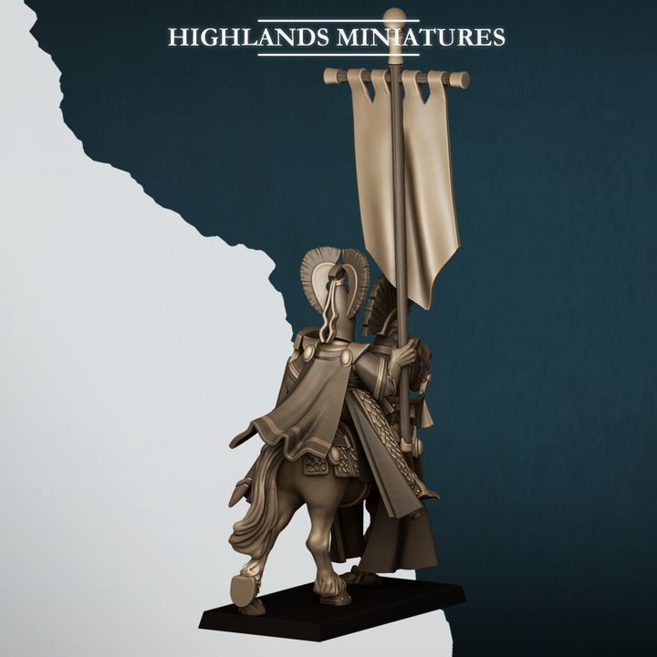 28mm Mounted Elf with Banner