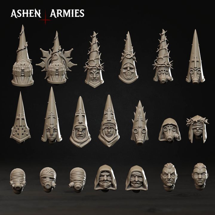 BLEEDING PROCESSION TRENCH PILGRIM HEADS