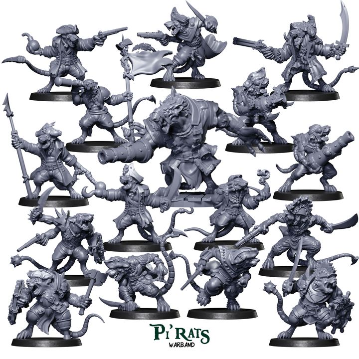 28mm Pi`Rats Team Warband