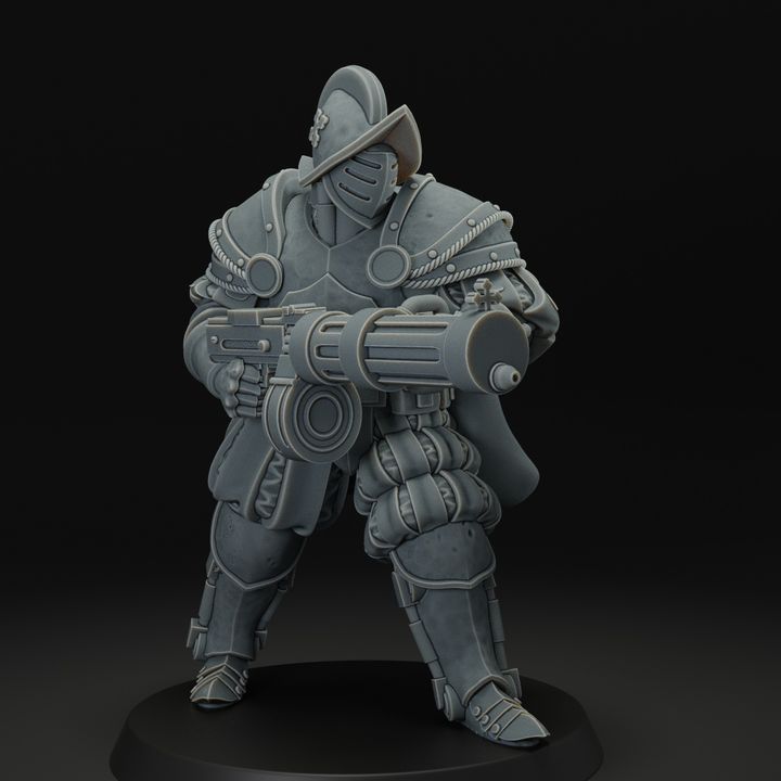 Trench Crusade - Heavy Infantry with Machine Gun