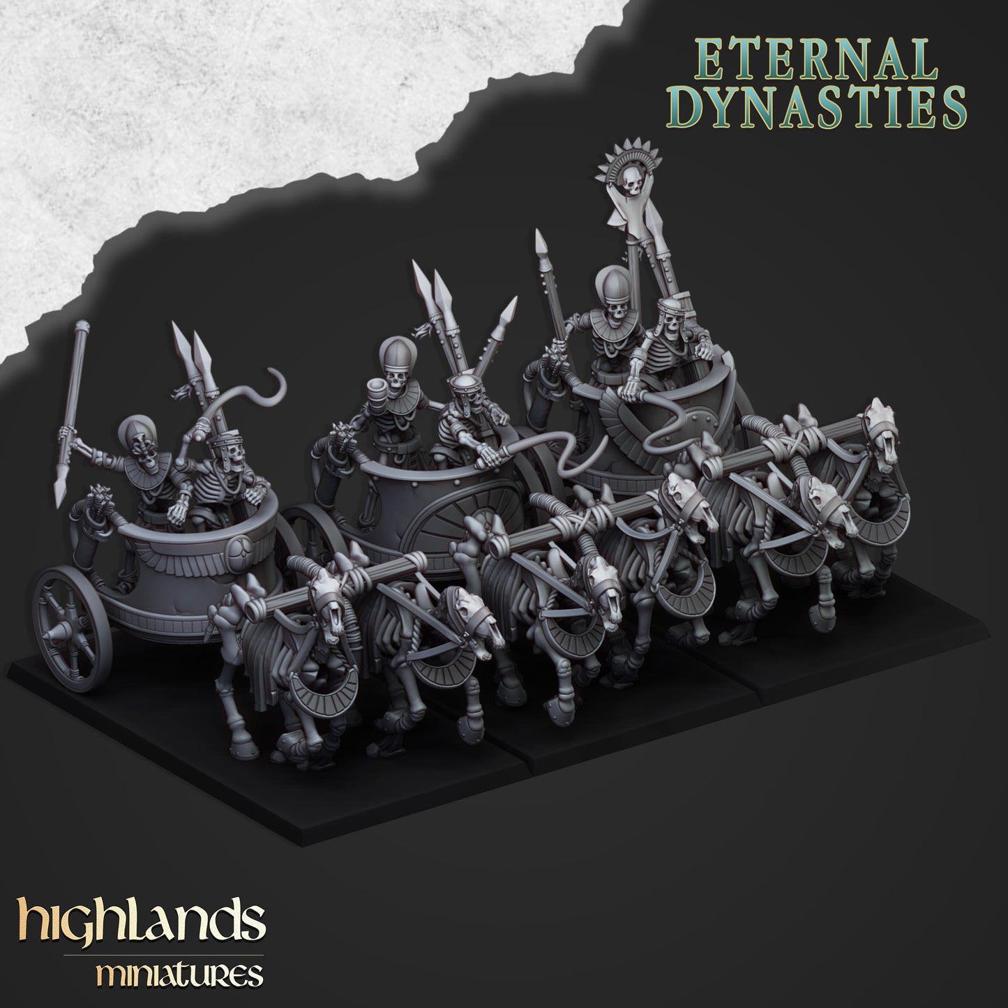 28mm Ancient Skeletal Chariots - Eternal Dynasties