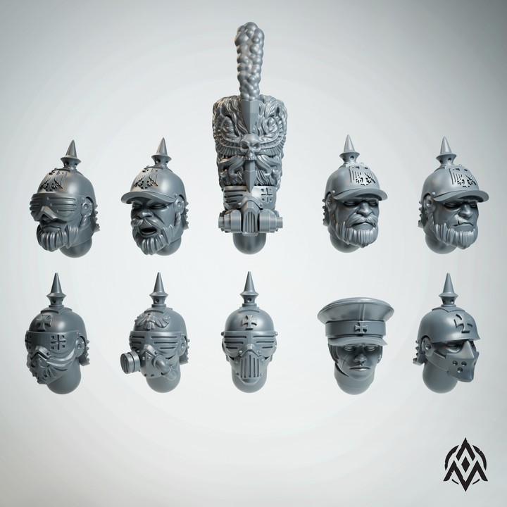 Prussian Dieselpunk Heads