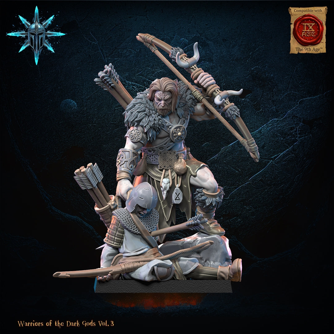 28mm Barbarian Chief with Bow