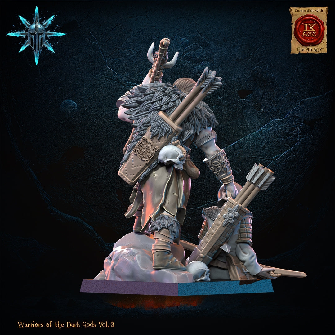28mm Barbarian Chief with Bow