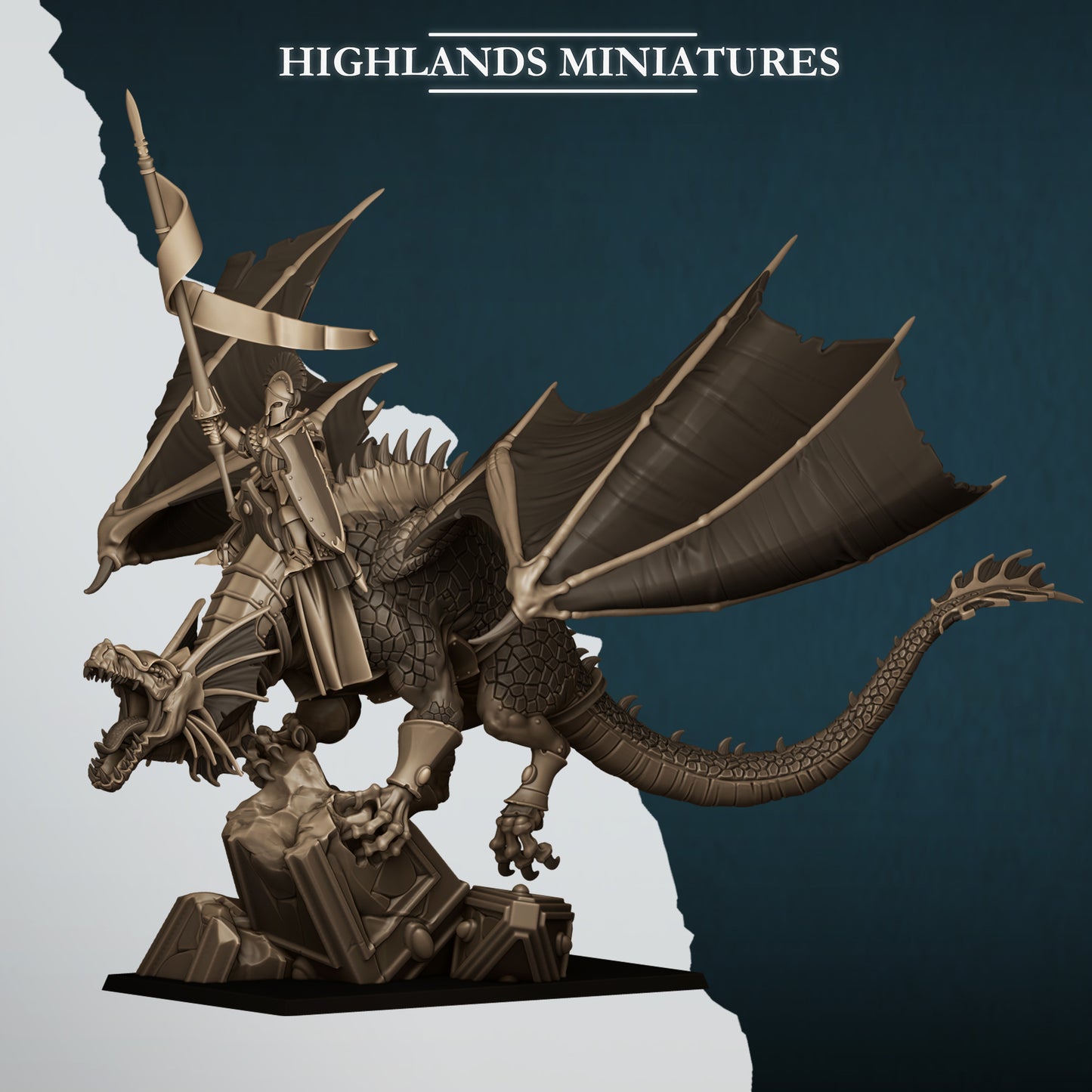 28mm Elf Lord on Dragon