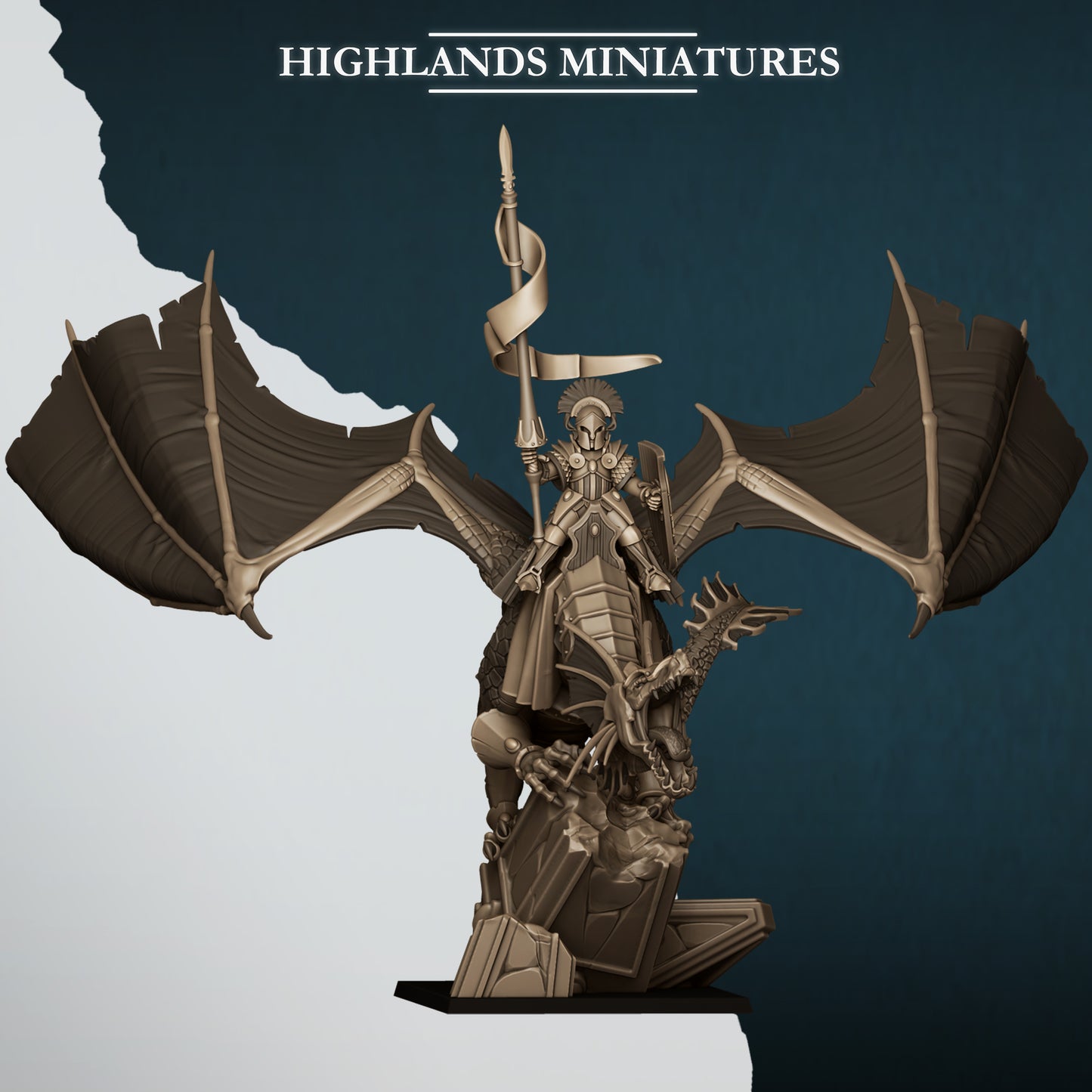 28mm Elf Lord on Dragon