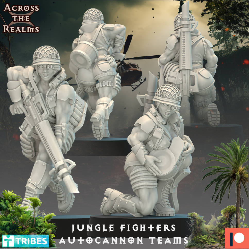 28mm Jungle Fighters Autocannon Teams