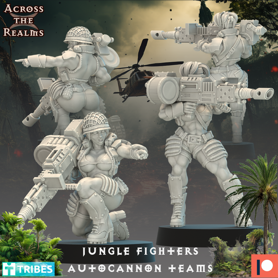 28mm Jungle Fighters Autocannon Teams