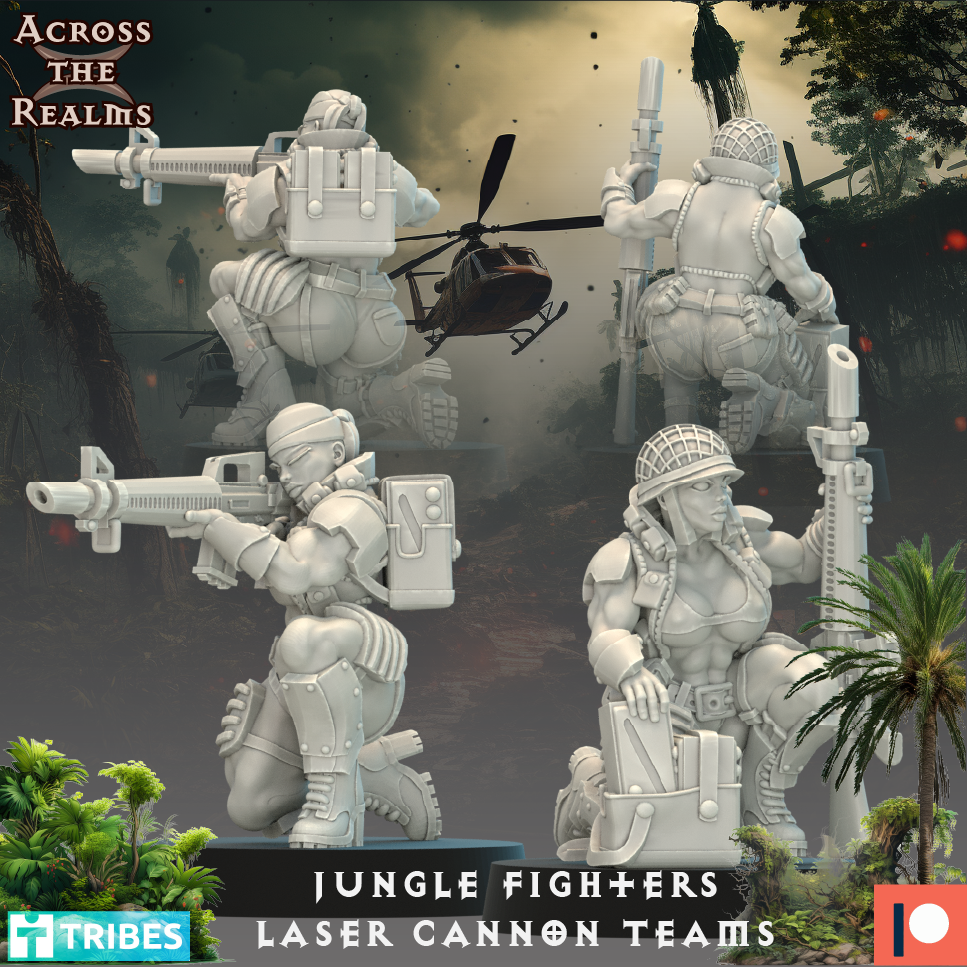 28mm Jungle Fighters Autocannon Teams