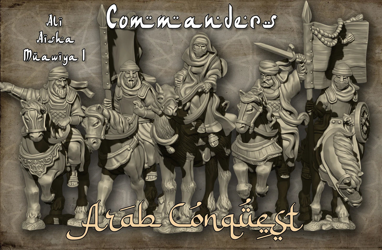 28mm Arab Commanders