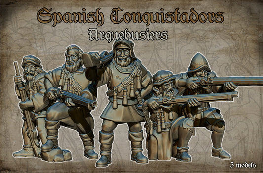 28mm Spanish Conquistador Arquebusiers