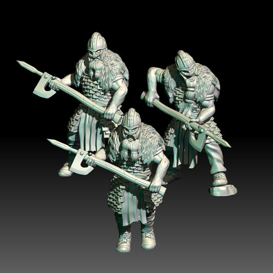 28mm Hillmen Elite Warriors with Two-Hand Axes