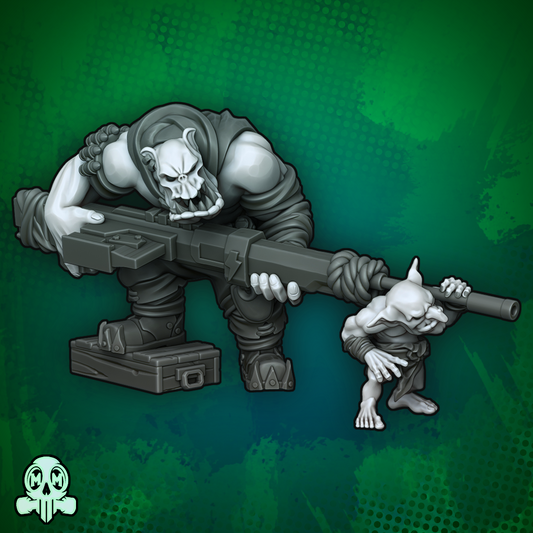 28mm Orc Sniper and Goblin Sidekick