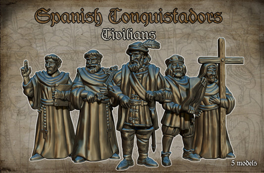 28mm Spanish Conquistador Civilians