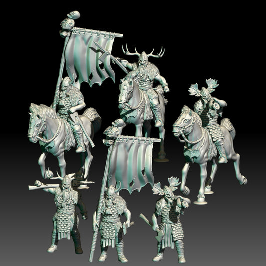 28mm Hillmen Command Heroes