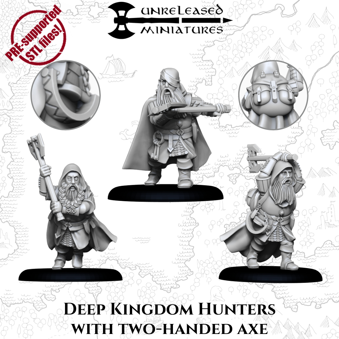 DEEP KINGDOM HUNTERS WITH TWO-HANDED AXES