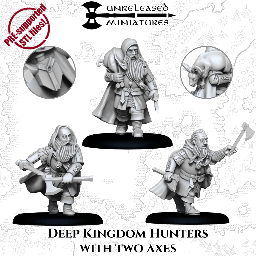 DEEP KINGDOM HUNTERS WITH TWO AXES