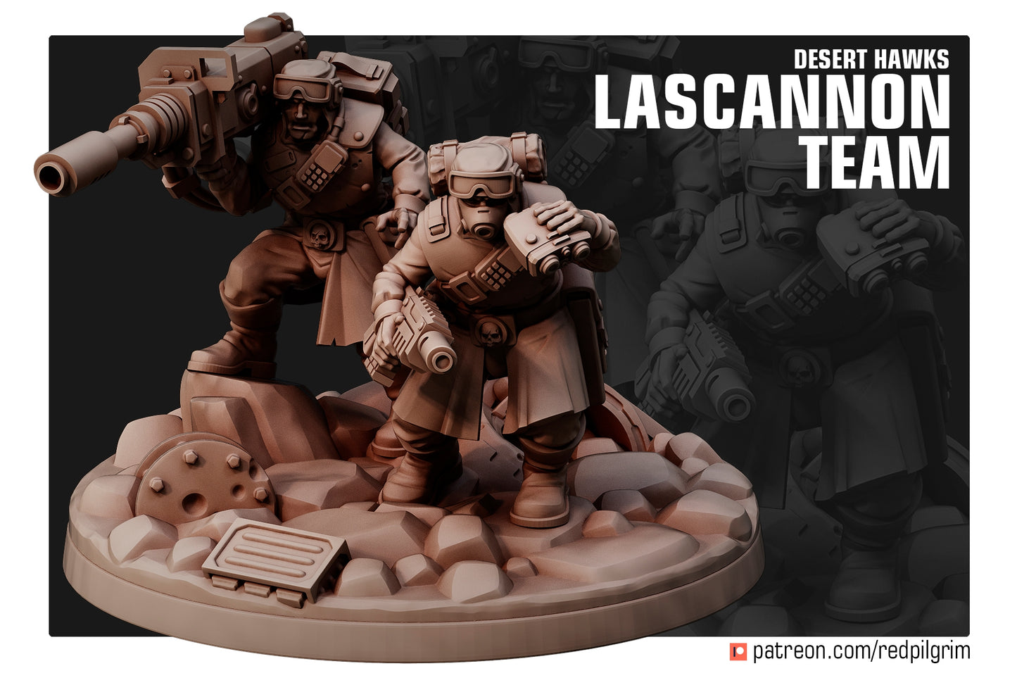 28mm Desert Hawk Lascannon Team