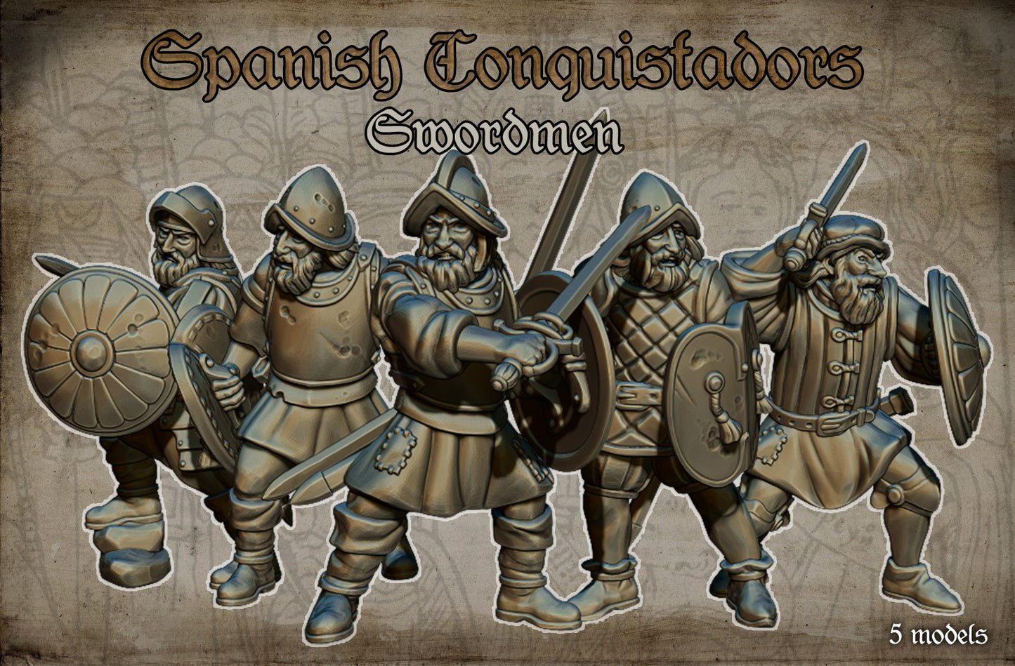 28mm Spanish Conquistador Swordmen