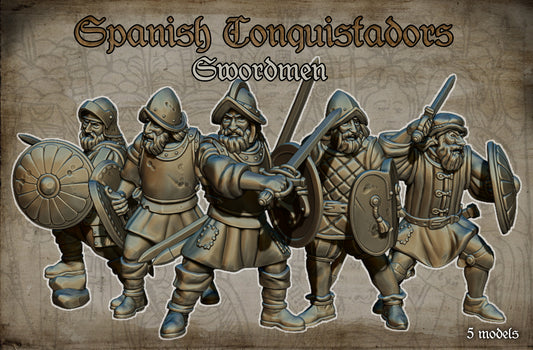 28mm Spanish Conquistador Swordmen