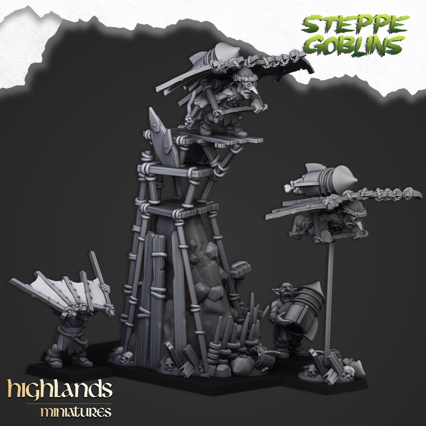 28mm Steppe Goblin Big Jump Board - Orc & Goblin Tribes