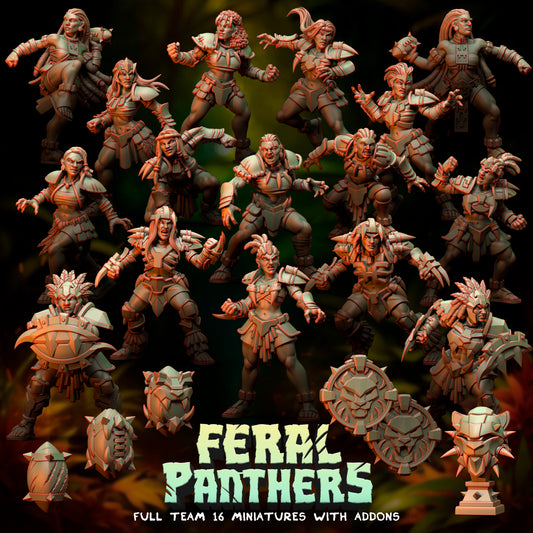 28mm Feral Panthers Team