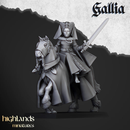 28mm Damsel of Gallia on Horse - Gallia