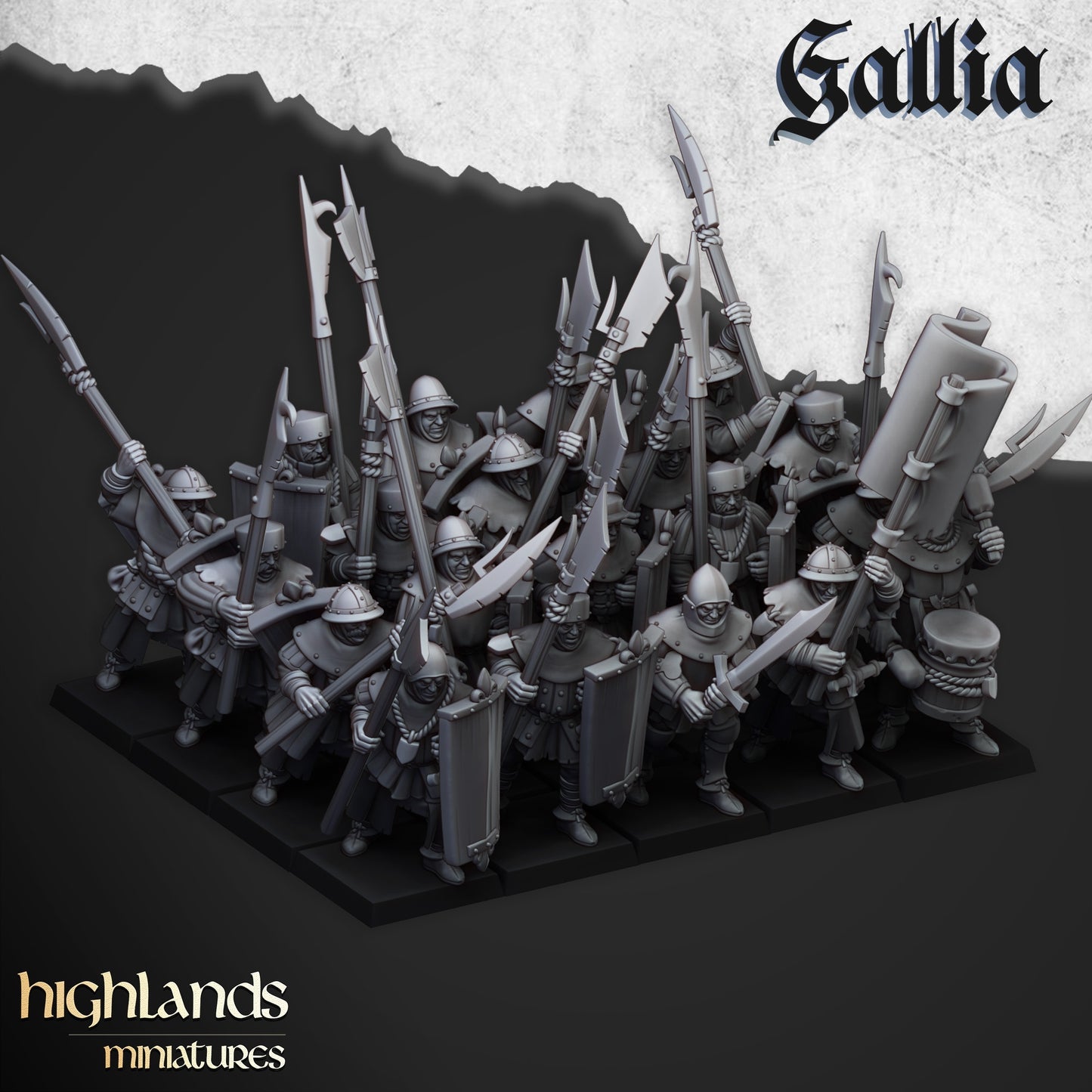 28mm Halberdiers - Gallia