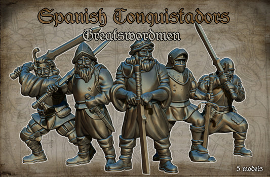 28mm Spanish Conquistador Great Swordmen