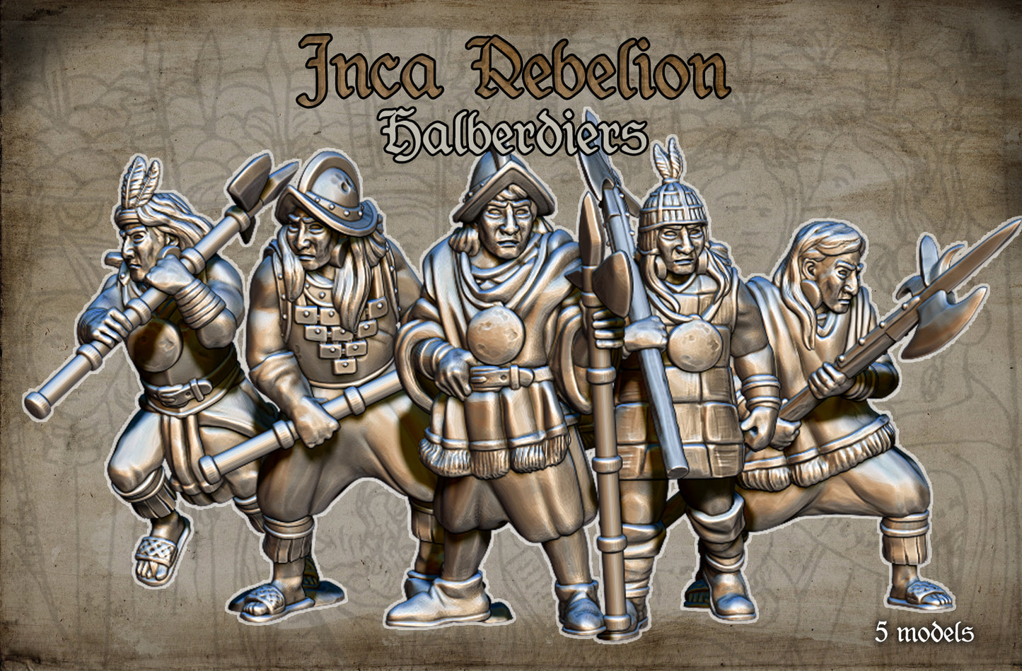28mm Inca Rebellion Halberdiers