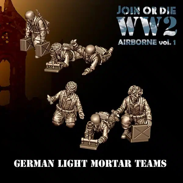 28mm German FALLSCHIRMJÄGER Light Mortar Teams