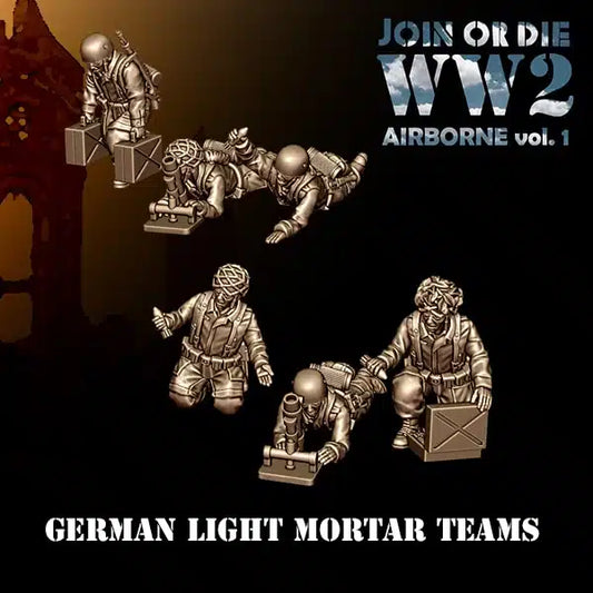 28mm German FALLSCHIRMJÄGER Light Mortar Teams